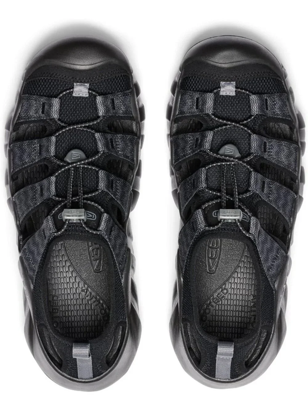 Men's Black Steel Grey Hyper port Closed Toe Breathable Easy On Sandal Shoes